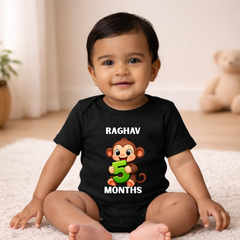 5 Month Baby Milestone Romper | Cute Infant Monthly Outfit
