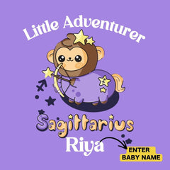 Born to Explore Sagittarius Personalized Baby Romper