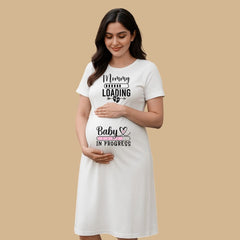 Baby in Progress - Fun Maternity Dress for Moms-to-Be