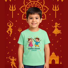 "Garba Squad Junior" Name Customised Navratri Festive Kids T-Shirt