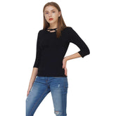 Black Classy Criss-Cross Top