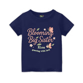 "Blooming Big Sister" Name Tee - Baby Arrival Announcement