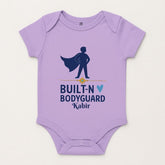 Built-In Bodyguard Lavender Superhero Edition - Personalized Baby Romper
