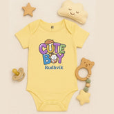 Bright & Fun Cute Boy Romper for Your Little Star Lite Yellow
