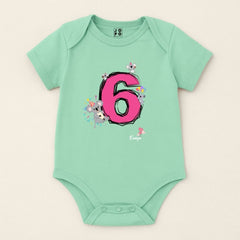 6th Month Birthday Baby Romper for Boys/Girls - Monthly Birthday Romper