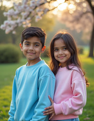Blue Pink Sibling Sweatshirts – Rakhi Gift Edition