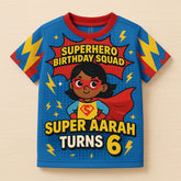 "Superhero Theme Birthday" Customised Kids' Jersey
