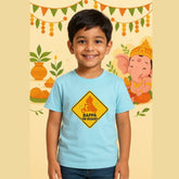 Bappa On Board Kids T-Shirt- Scooter Ride Ganesh Chaturthi T-Shirt for Kids