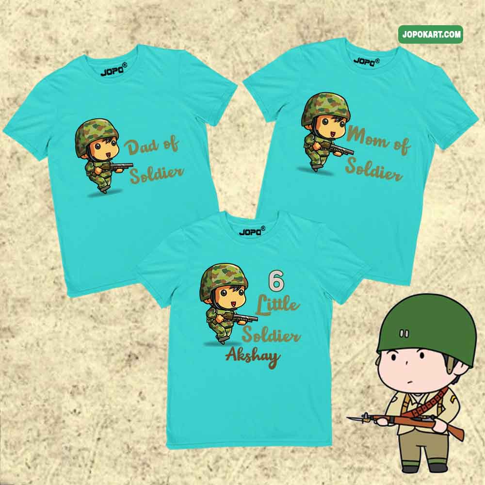 Camouflage Theme Military Inspired Soldier Family Tshirts