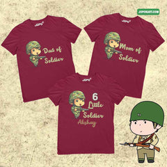 Camouflage Theme Military Inspired Soldier Family Tshirts