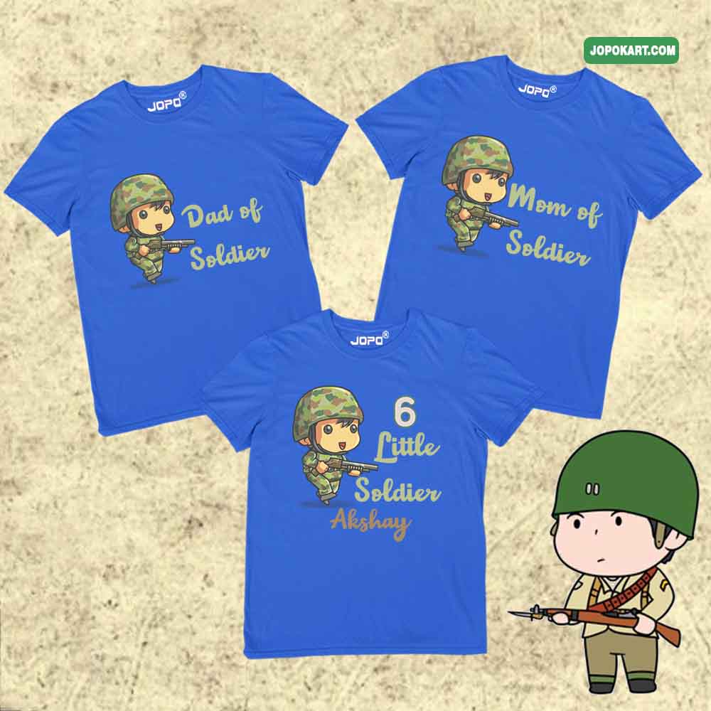 Camouflage Theme Military Inspired Soldier Family Tshirts