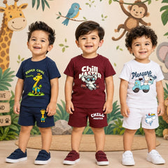 Animal & Adventure Theme Kids Cotton Co-Ord Set