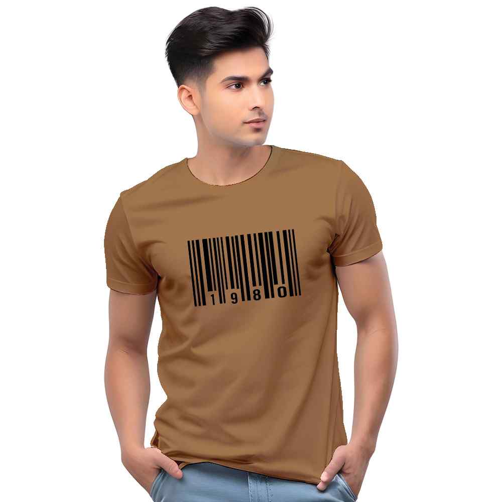 Barcode Year Customised Men Casual Tshirt
