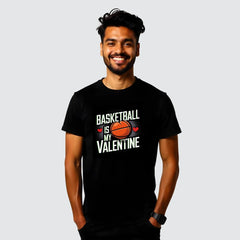 Basketball is my Valentine - Men's Casual Tees Customised