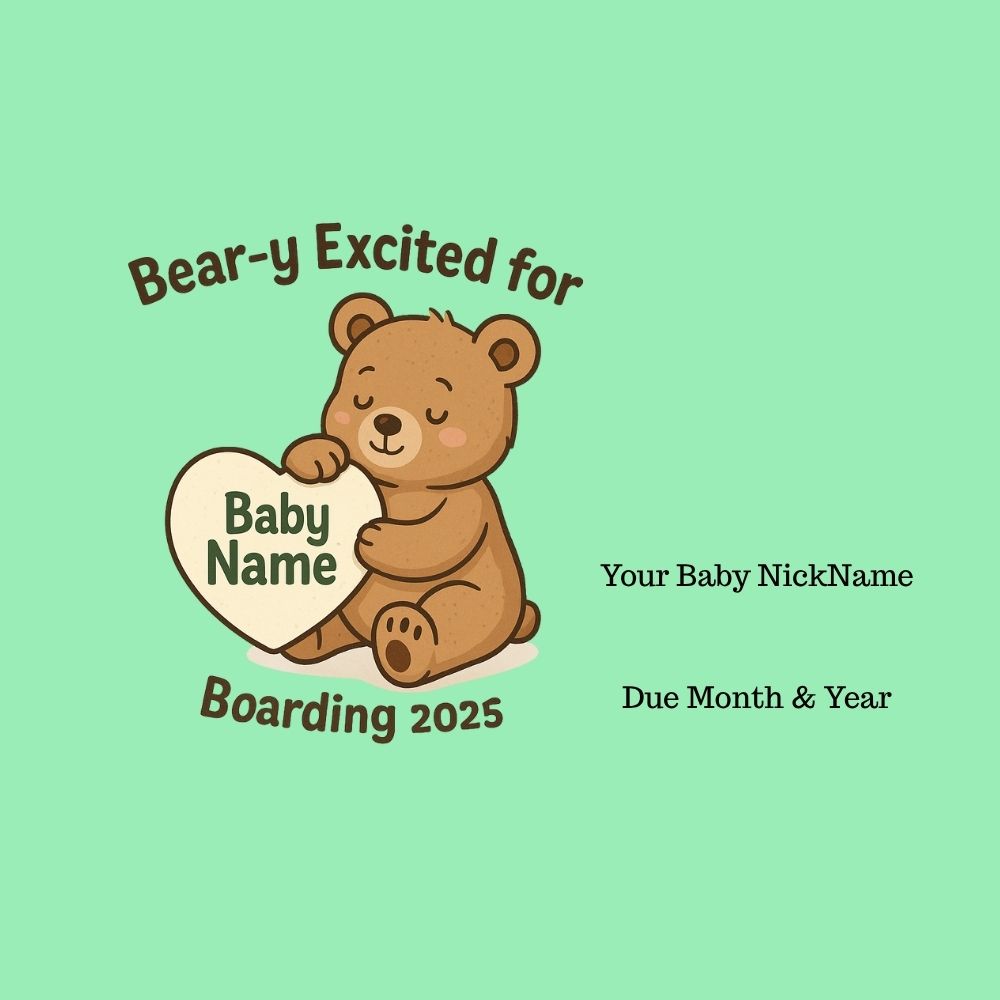 Bear-y Excited for Baby – Personalized Maternity Dress