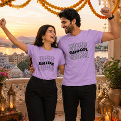 Bride Groom Twinning T-Shirts for Married Couples
