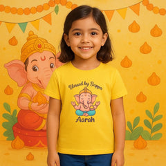 Blessed by Bappa – Ganesha Themed Custom T-Shirt for Kids