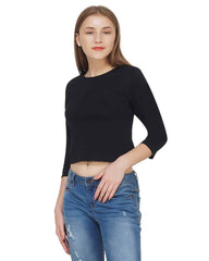 Black Crop Tshirt