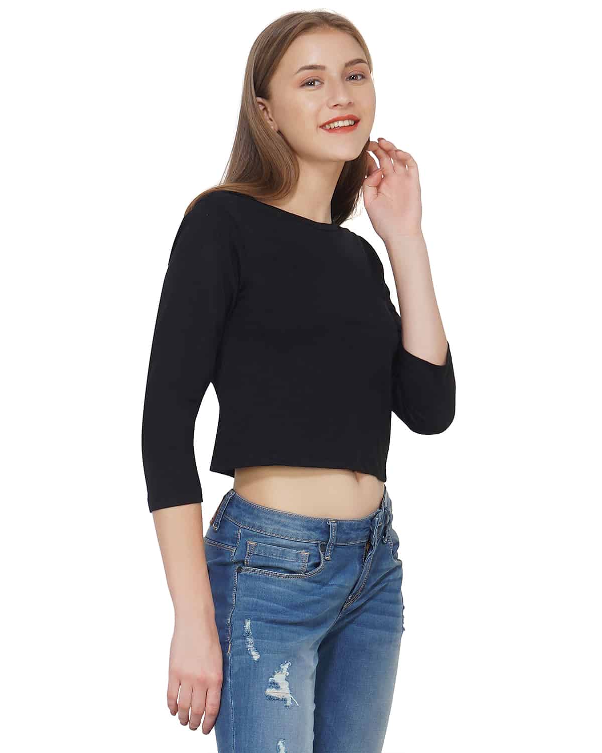 Black Crop Tshirt