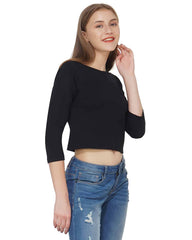 Black Crop Tshirt