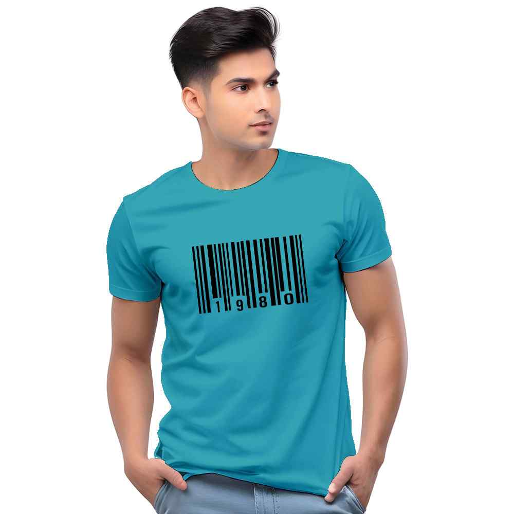 Barcode Year Customised Men Casual Tshirt