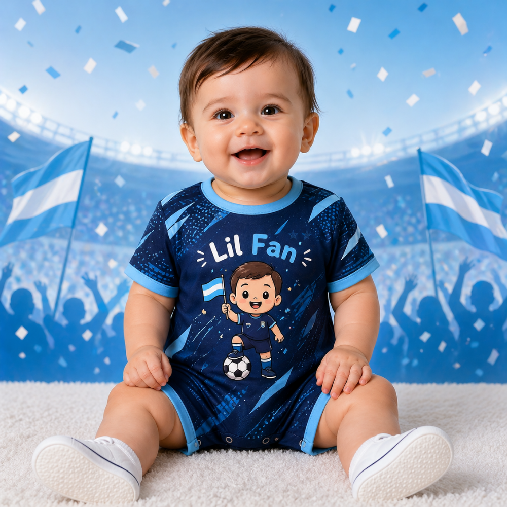 Argentina Team Baby Onesie – Soft Cotton Football Jersey Romper for Infants