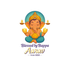 Blessed by Bappa – Ganesha Themed Custom T-Shirt for Kids