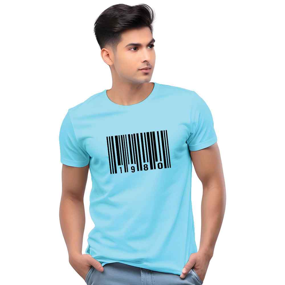 Barcode Year Customised Men Casual Tshirt