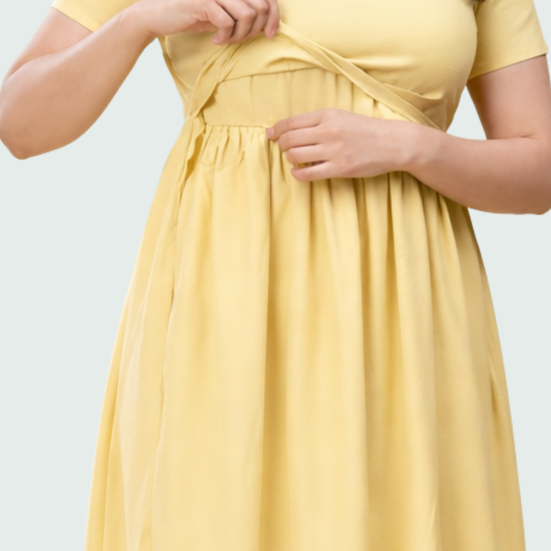 Buy Maternity Feeding T-Shirt Dress | Soft Lounge Nursing Dress