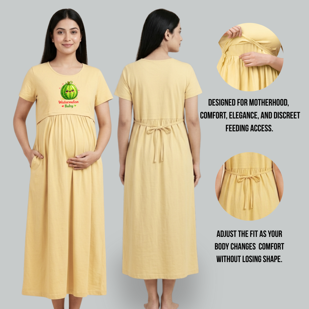 Buy Maternity Feeding T-Shirt Dress | Soft Lounge Nursing Dress