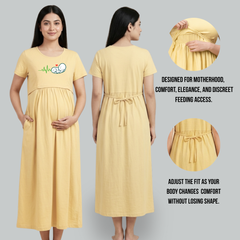 Buy Maternity Feeding T-Shirt Dress | Soft Lounge Nursing Dress
