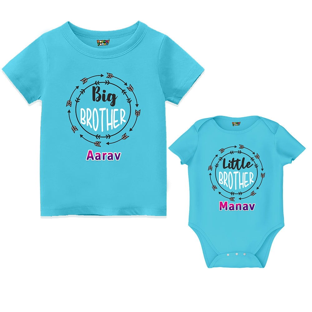Big Bro Lil Bro Big sis Lil Sis Tshirt and Romper for siblings