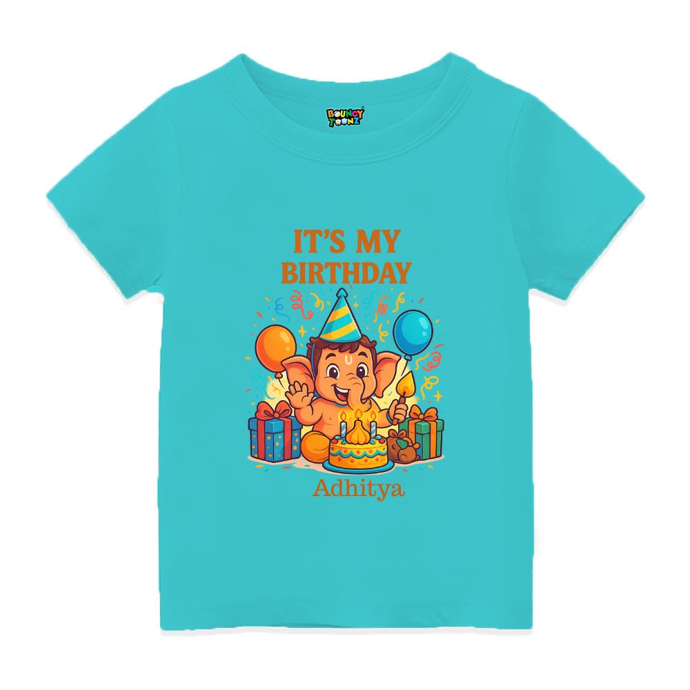 Birthday with Bala Vinayagar Vibes Kids Tshirt