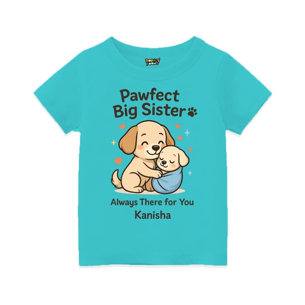 Big Sister Personalized Puppy T-Shirt – Cute Sibling Gift Tee