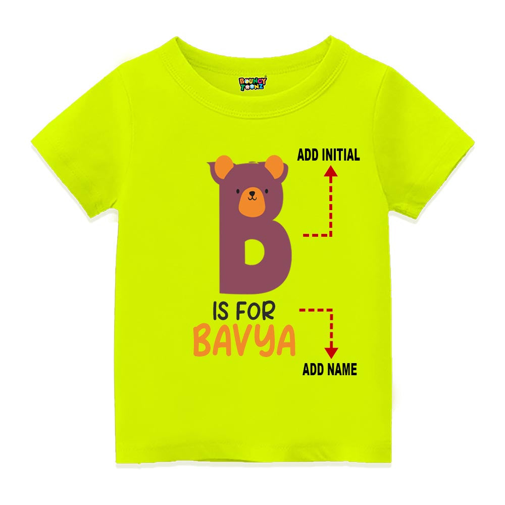 Alphabet B Customised T Shirt