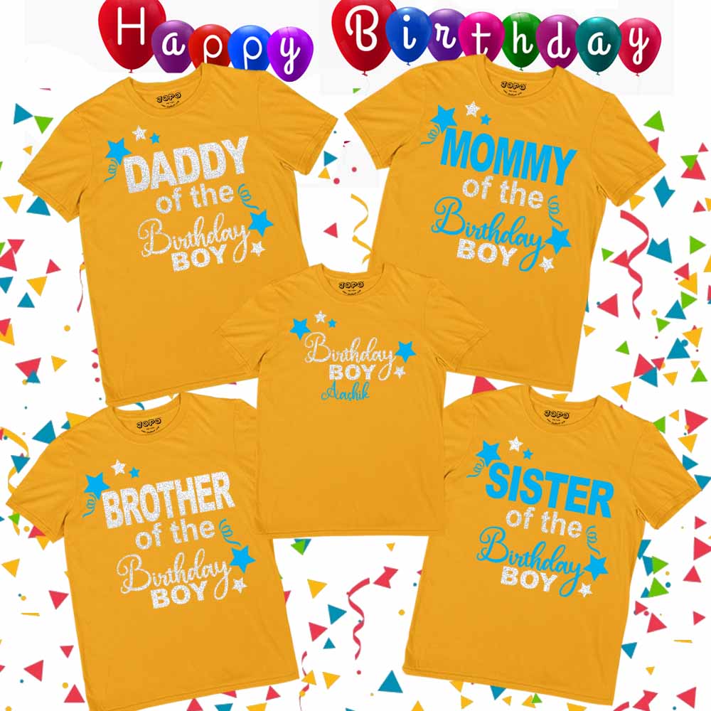 Birthday Boy - Custom Name Matching Family Tshirts