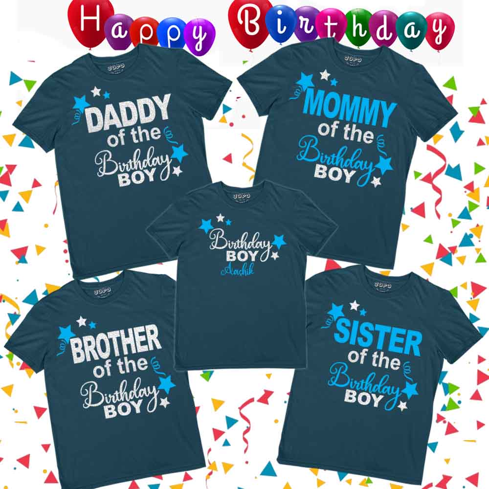 Birthday Boy - Custom Name Matching Family Tshirts