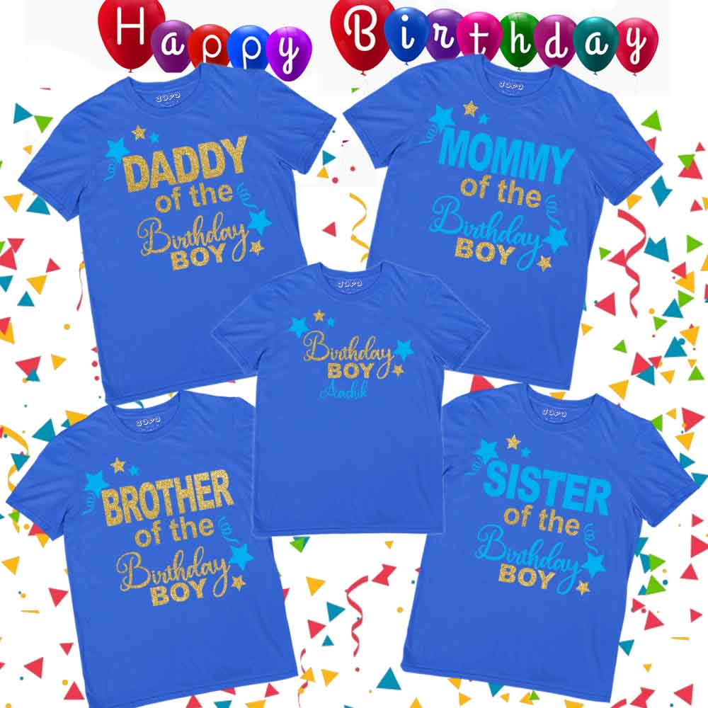Birthday Boy - Custom Name Matching Family Tshirts