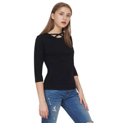Black Classy Criss-Cross Top