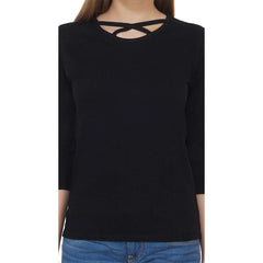 Black Classy Criss-Cross Top