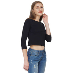 BLACK CROP TOP