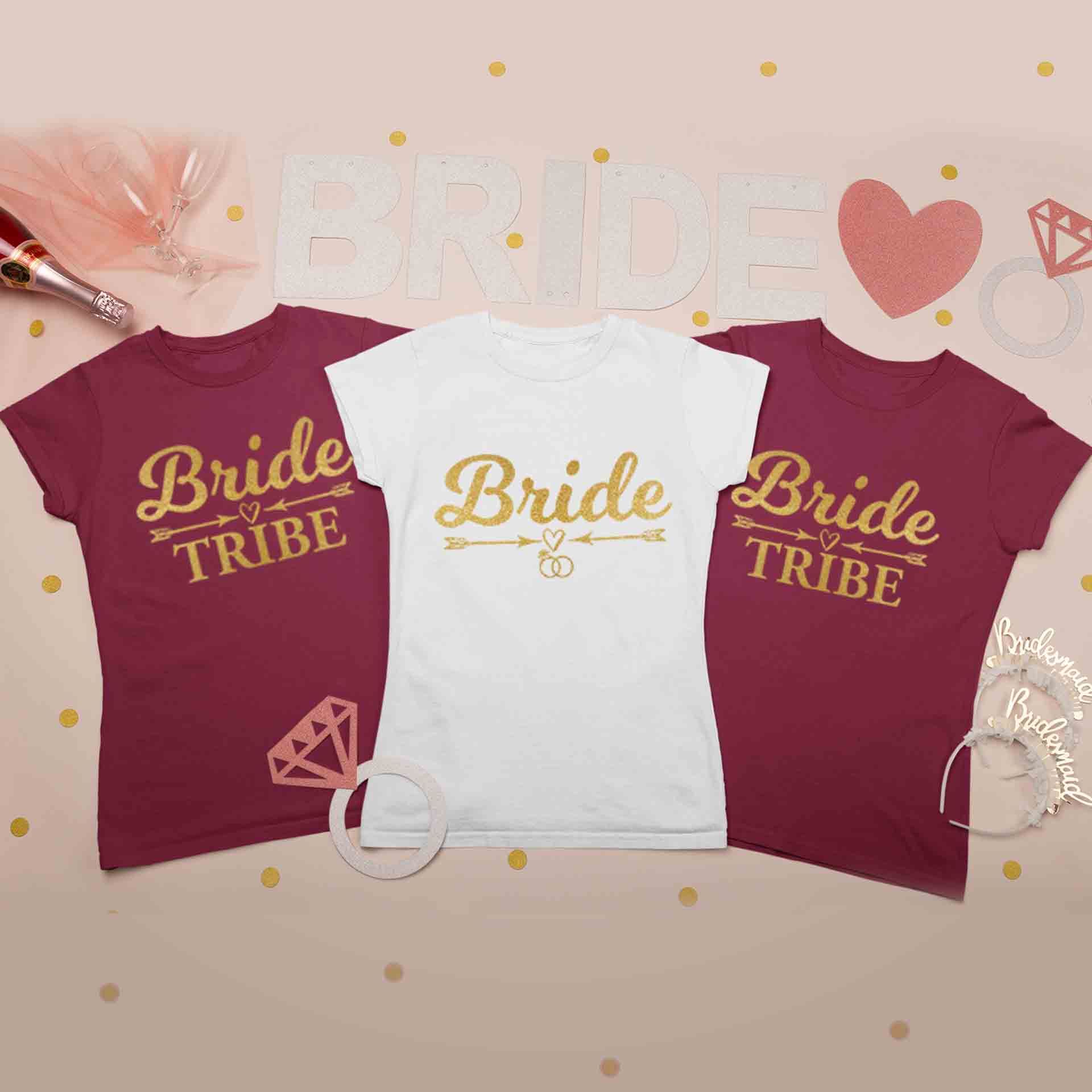 Bride & Bride Tribe Bachelorette Party Tshirts