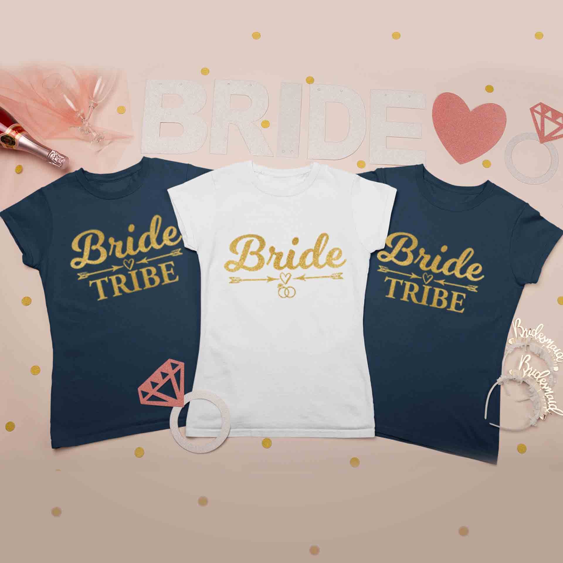 Bride & Bride Tribe Bachelorette Party Tshirts