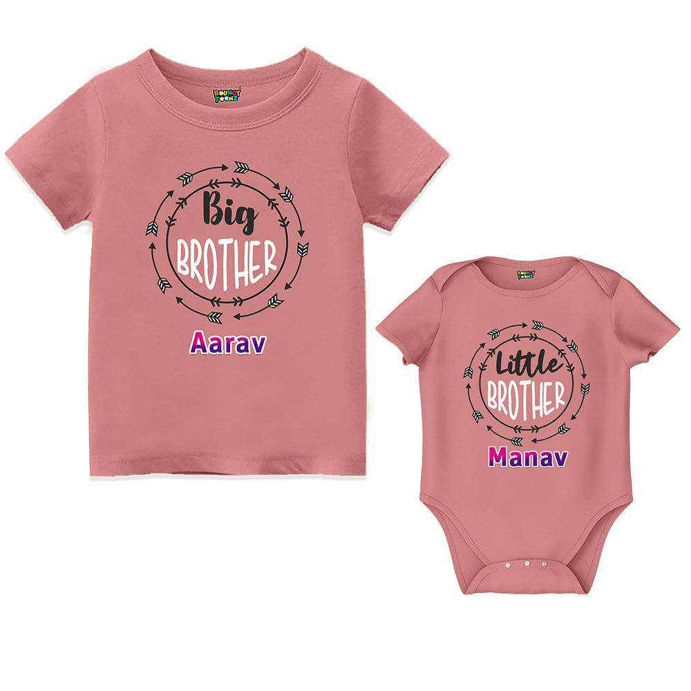 Big Bro Lil Bro Big sis Lil Sis Tshirt and Romper for siblings