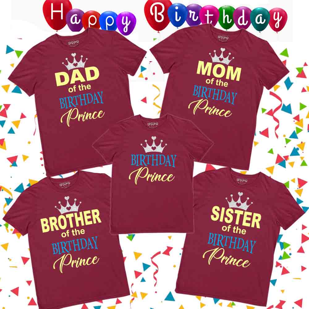 Birthday Prince Matching Family Tshirts Set