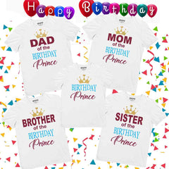 Birthday Prince Matching Family Tshirts Set
