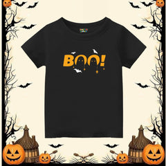 Boo! Halloween Kids' T-shirt - Spooky Ghost & Bat Tee