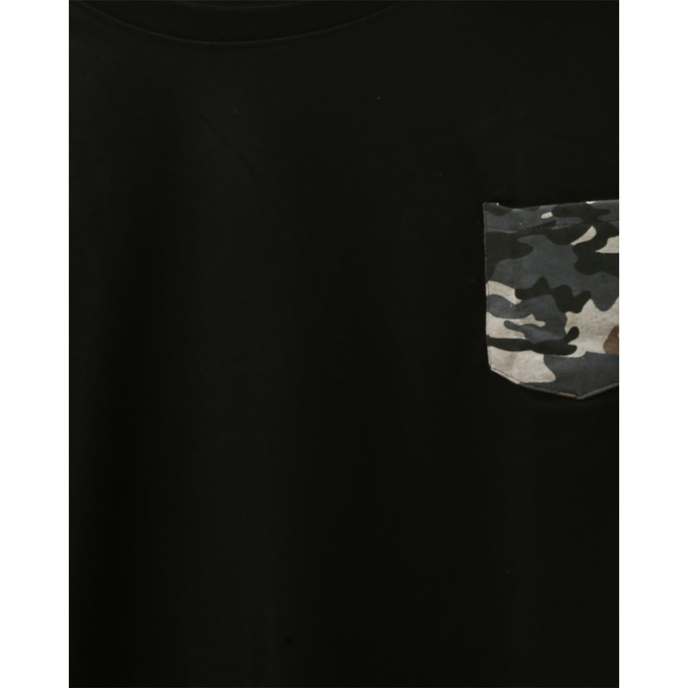 Camaflauge Pocket Black T-shirt