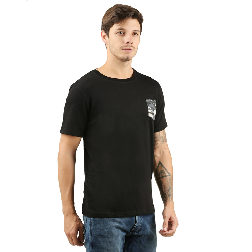 Camaflauge Pocket Black T-shirt