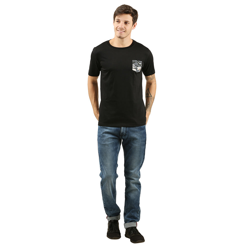 Camaflauge Pocket Black T-shirt